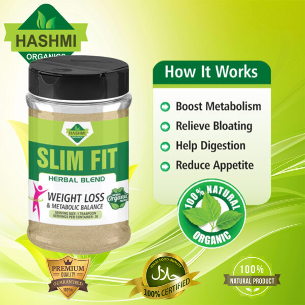 Hashmi Organics Slim Fit Herbal Blend – 100% Natural Weight Loss Formula